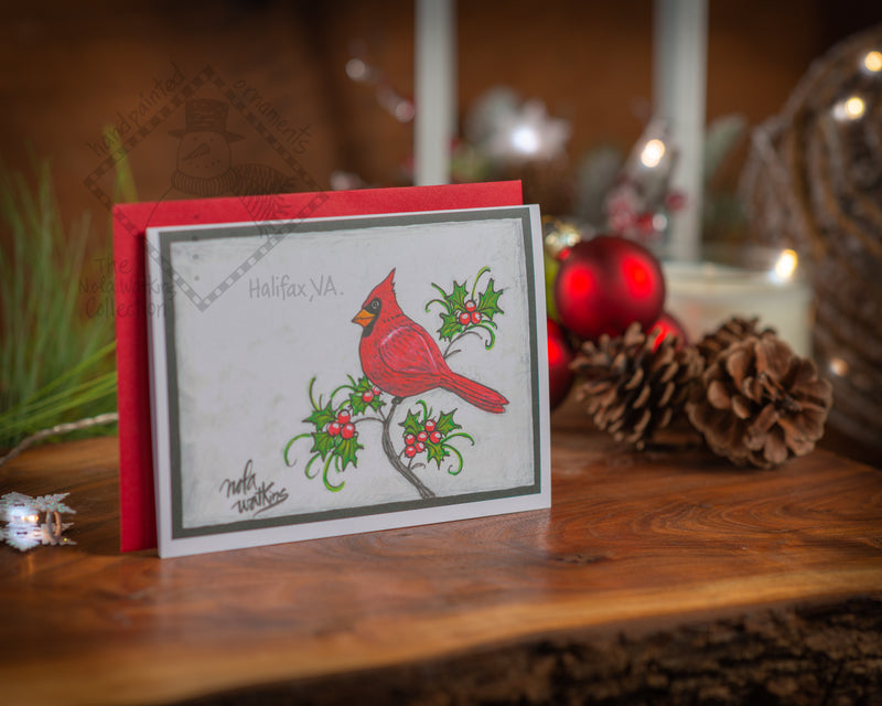 "12" Cardinal-Classic Collection- 2021 Christmas Card Pack | 12 Blank Winter Holiday Cards - The Nola Watkins Collection