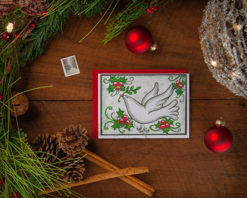 "12" Dove-Classic Collection- 2021 Christmas Card Pack | 12 Blank Winter Holiday Cards - The Nola Watkins Collection
