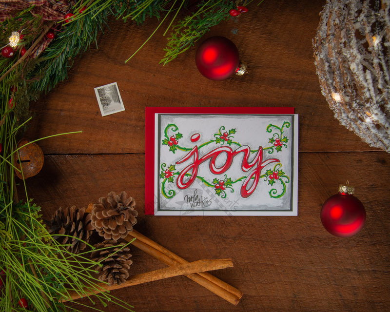 "12" Joy-Classic Collection- 2021 Christmas Card Pack | 12 Blank Winter Holiday Cards - The Nola Watkins Collection
