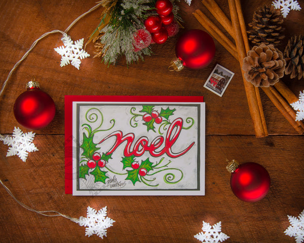 "12" Noel-Classic Collection- 2021 Christmas Card Pack | 12 Blank Winter Holiday Cards - The Nola Watkins Collection