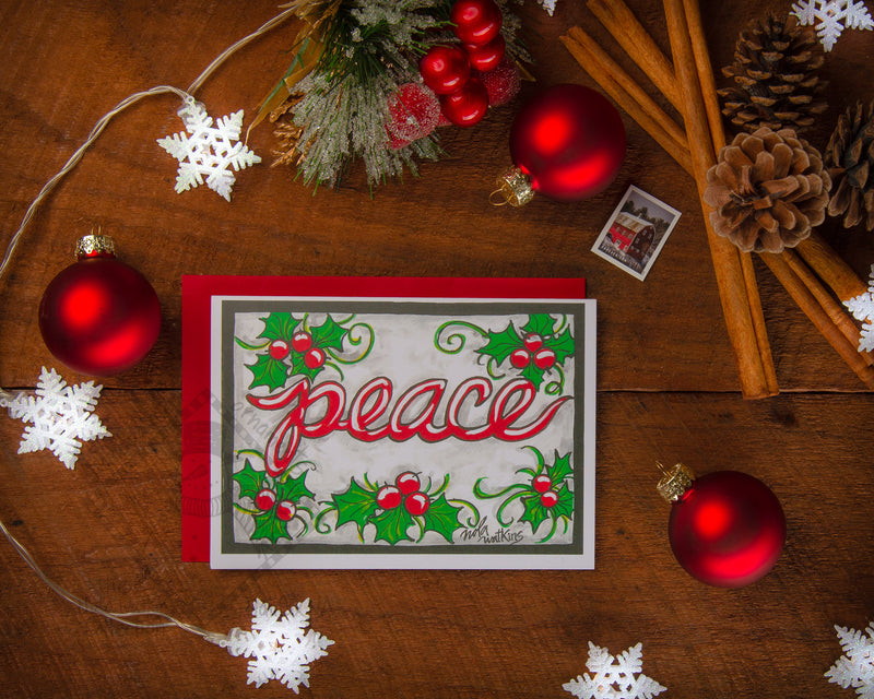 "12" Peace-Classic Collection- 2021 Christmas Card Pack | 12 Blank Winter Holiday Cards - The Nola Watkins Collection