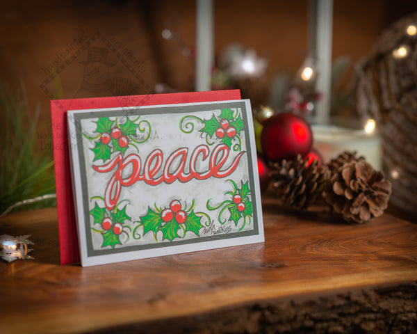 "12" Peace-Classic Collection- 2021 Christmas Card Pack | 12 Blank Winter Holiday Cards - The Nola Watkins Collection