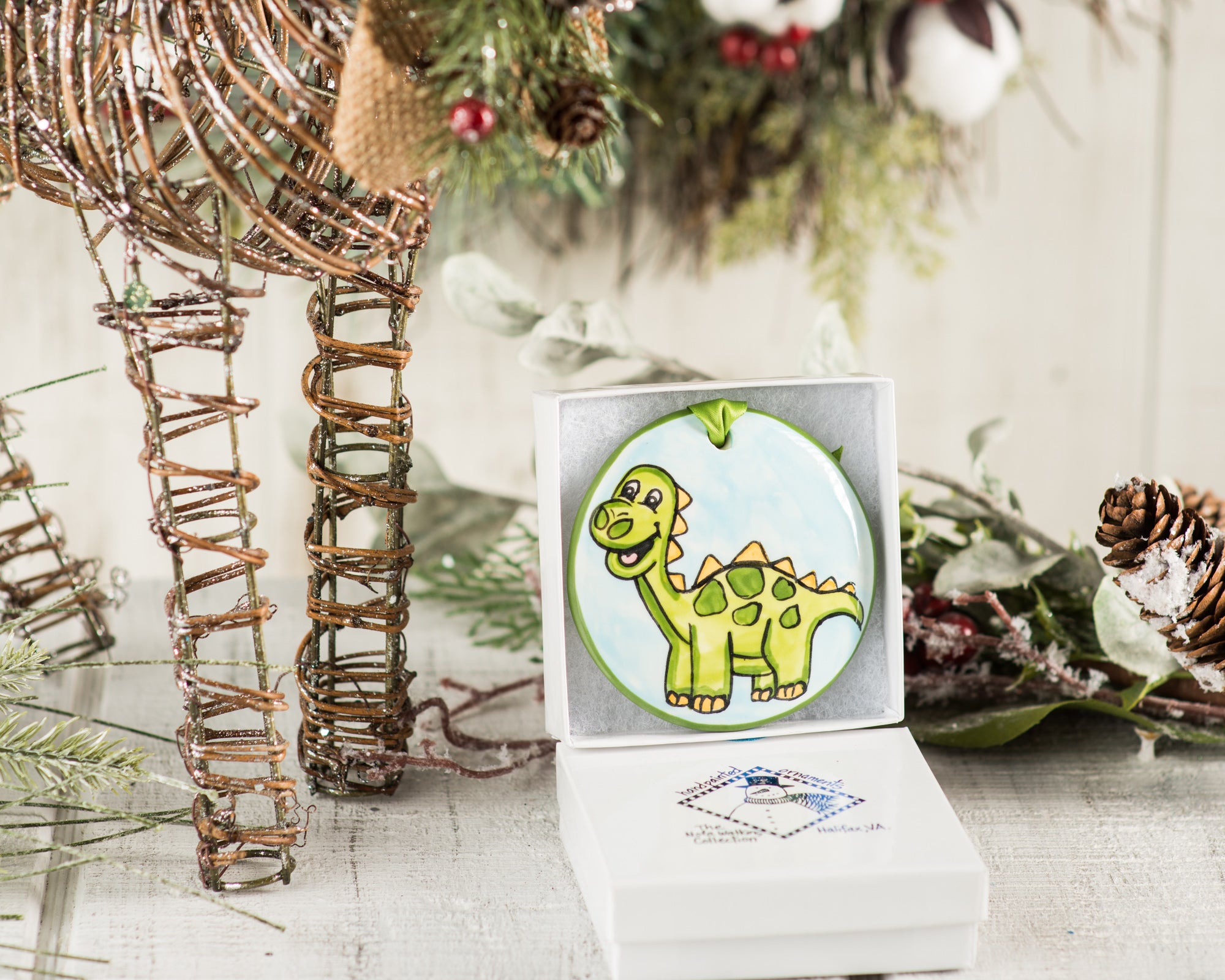 Kids Ornaments- Dumptruck, Dinosaur, or Rocket - The Nola Watkins Collection