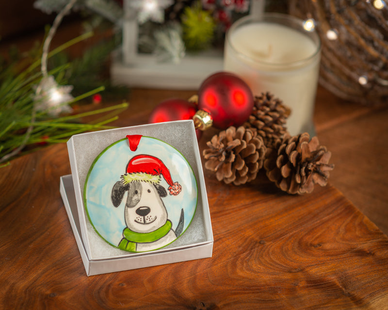 Holiday Dogs - Personalized Hand-painted Ornament from The Nola Watkins Collection™ - The Nola Watkins Collection