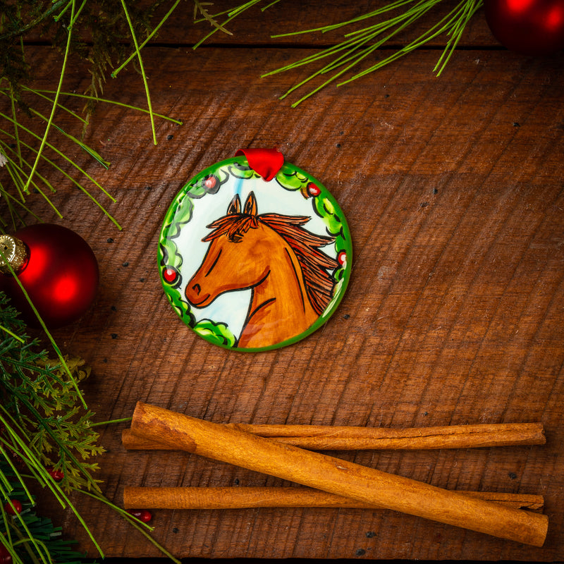 Christmas Hors- Personalized Hand-painted Ornament from The Nola Watkins Collection™ - The Nola Watkins Collection
