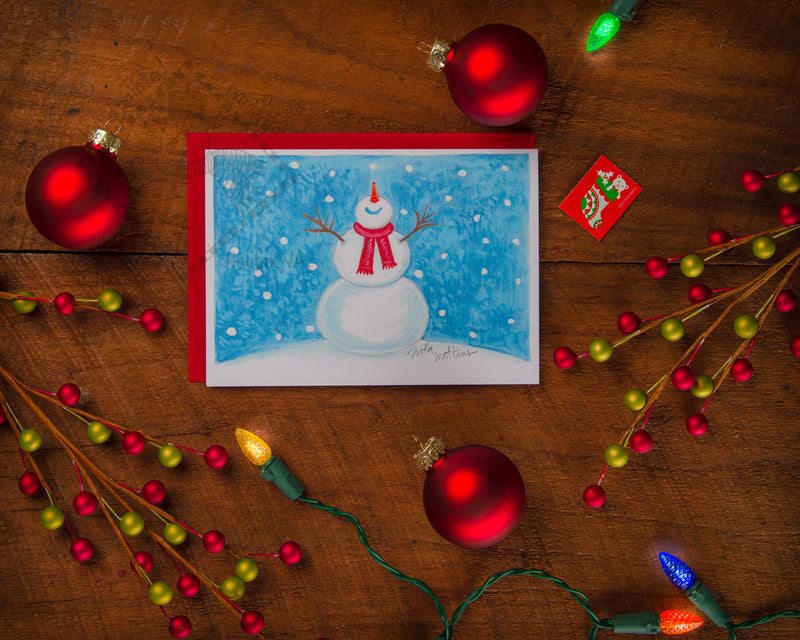 "12" Let it Snow-Holiday Collection- 2021 Christmas Card Pack | 12 Blank Winter Holiday Cards - The Nola Watkins Collection