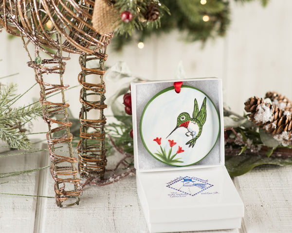 Hummingbird Handpainted Ornament - The Nola Watkins Collection