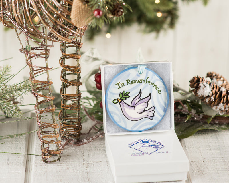 In Remembrance Peace Dove Handpainted Ornament - The Nola Watkins Collection