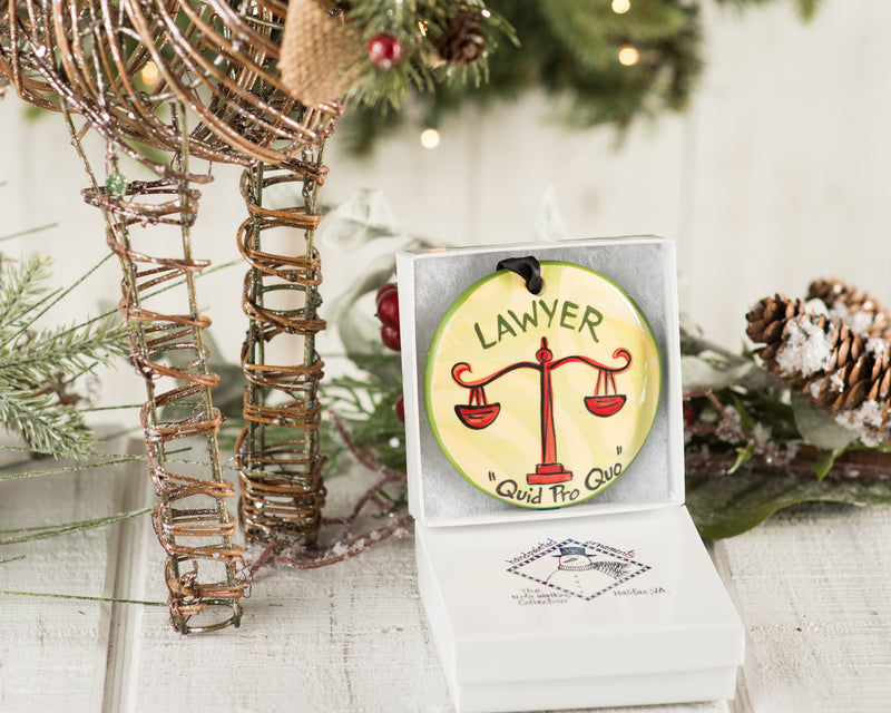 Lawyer Handpainted Ornament - The Nola Watkins Collection