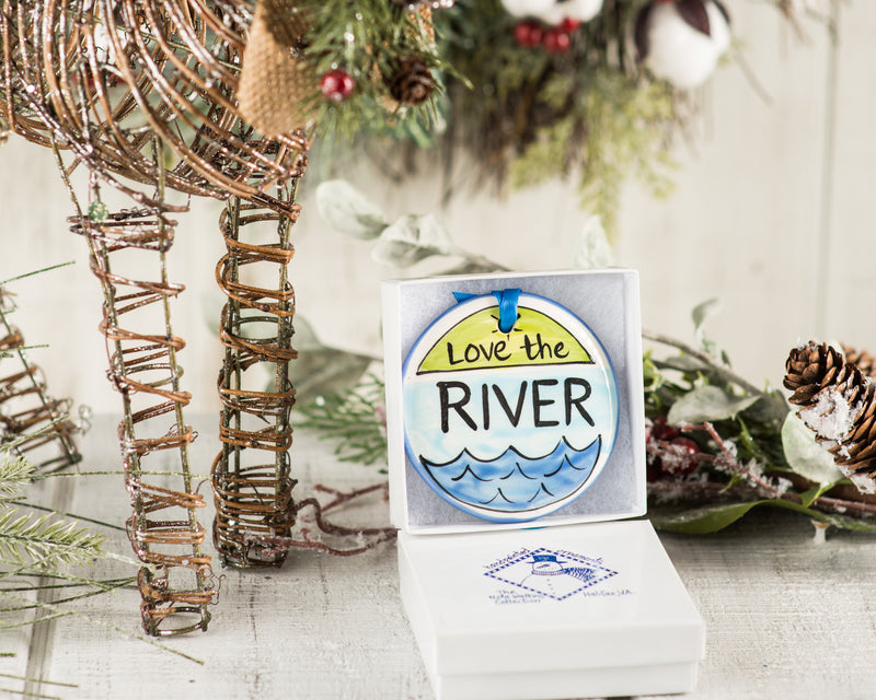 Love the River Personalized Handpainted Christmas Ornament - The Nola Watkins Collection