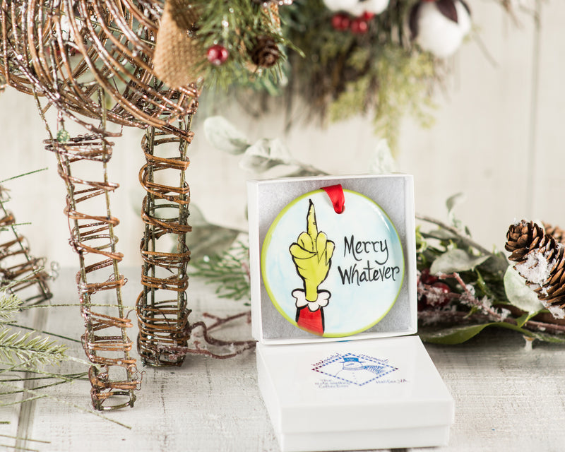Merry Whatever Handpainted Christmas Ornament - The Nola Watkins Collection