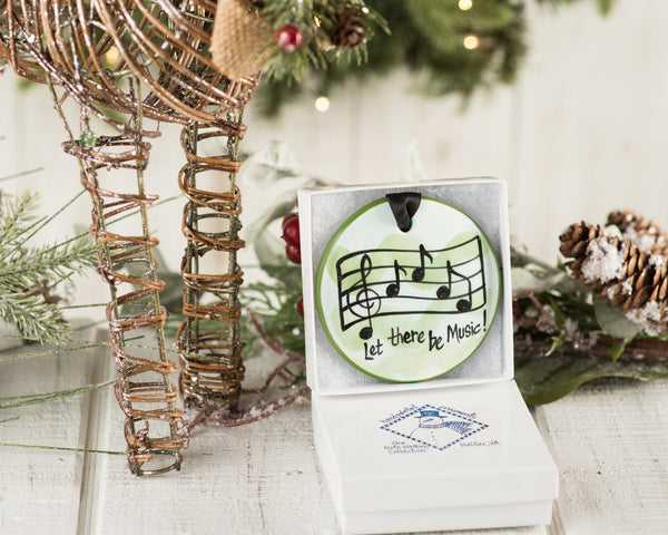 Music Notes Handpainted Ornament - The Nola Watkins Collection