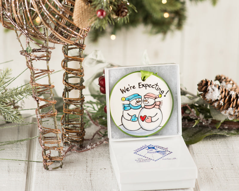 Expecting Handpainted Ornament "We're Expecting" - The Nola Watkins Collection