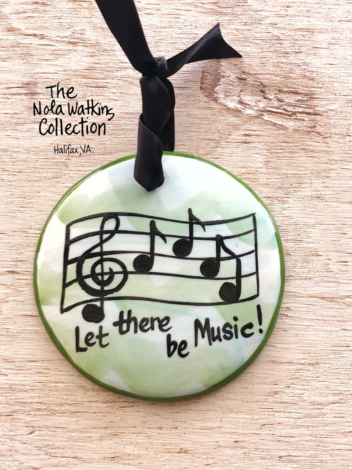 Music Notes Handpainted Ornament - The Nola Watkins Collection